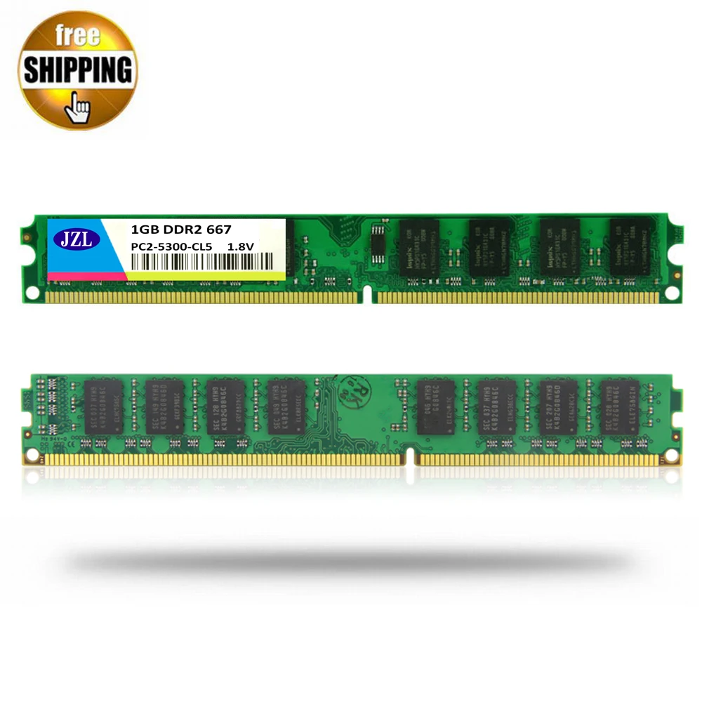 JZL Memoria PC2-5300 DDR2 667MHz / PC2 5300 DDR 2 667 MHz 1GB LC5 240PIN Desktop PC Computer DIMM Memory RAM Only For AMD CPU