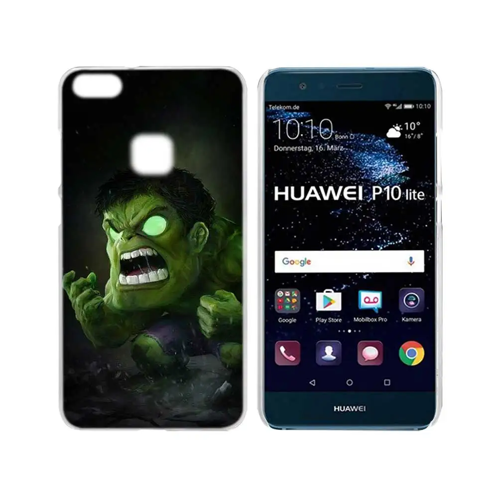 SHELI Невероятный Халк Прозрачный жесткий чехол для телефона чехол для huawei P8 P9 P10 P20 Lite Plus Pro mate 10 Lite - Цвет: 007