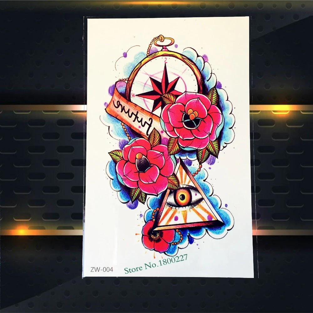 3D черный орел Водонепроницаемая временная татуировка для боди арта тату