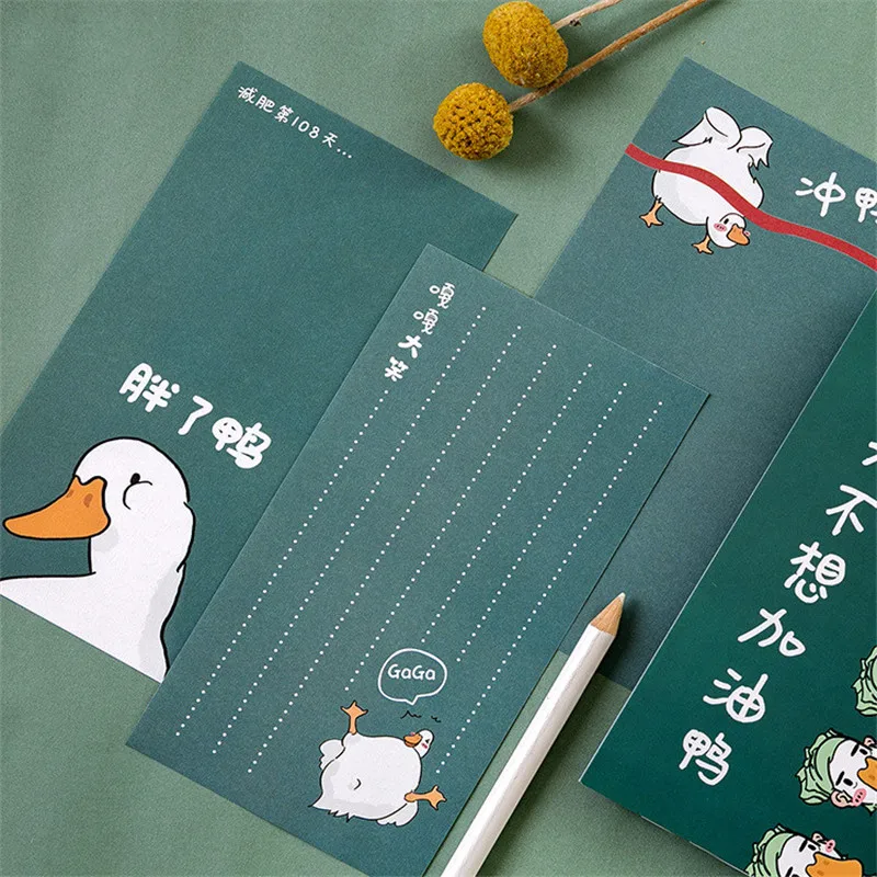 Helpro 24 листа животные Липкие заметки каваи милый утка блокнот слово книга для