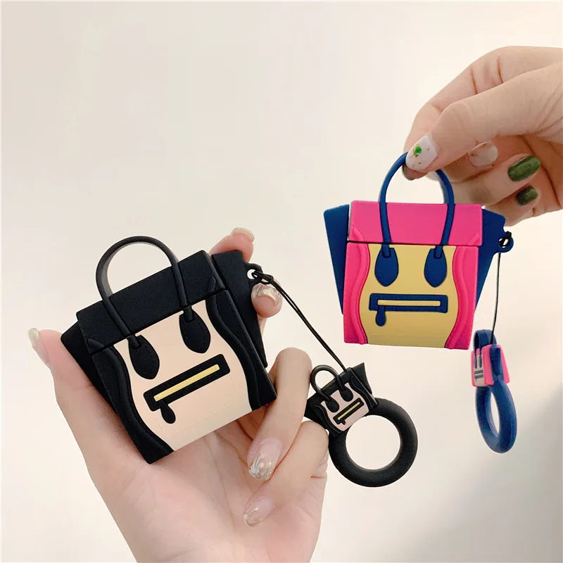 Чехол для AirPods симпатичная мультяшная сумка девушек мягкий силиконовый чехол