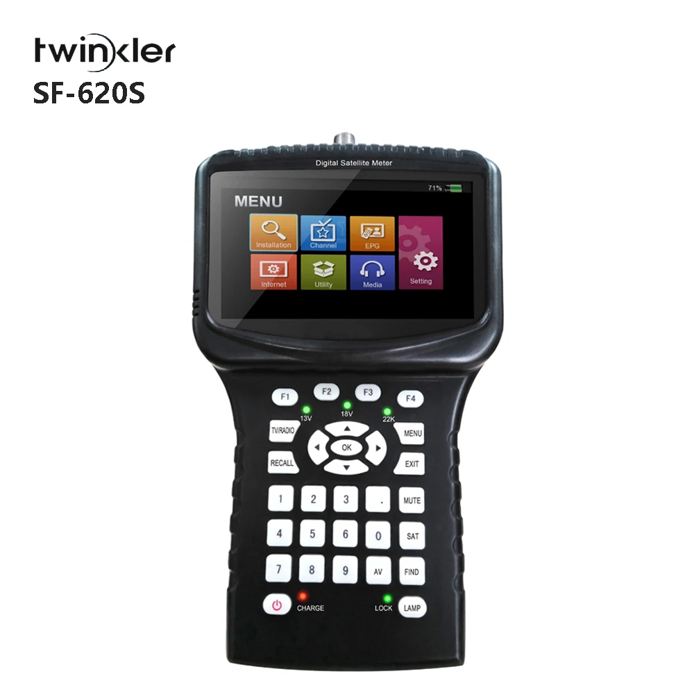 Twinkler SF-620S DVB-S2 спутниковый искатель с 4,3 дюймовым ЖК-экраном спектр WiFi CS анализатор монитор камеры CCTV HD Satfinder