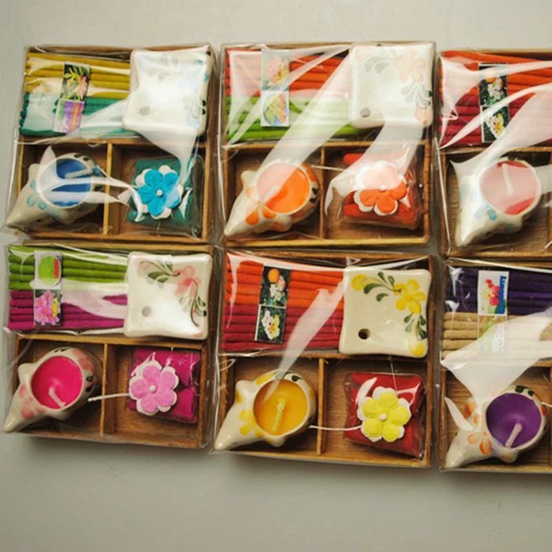 1 компл.. творческий цвет животные ароматизатор Stick ладан подсвечник лоток