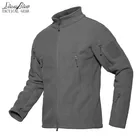 Куртка мужская тактическая с воротником-стойкой, теплая флисовая куртка в стиле милитари, армейская повседневная одежда, зима