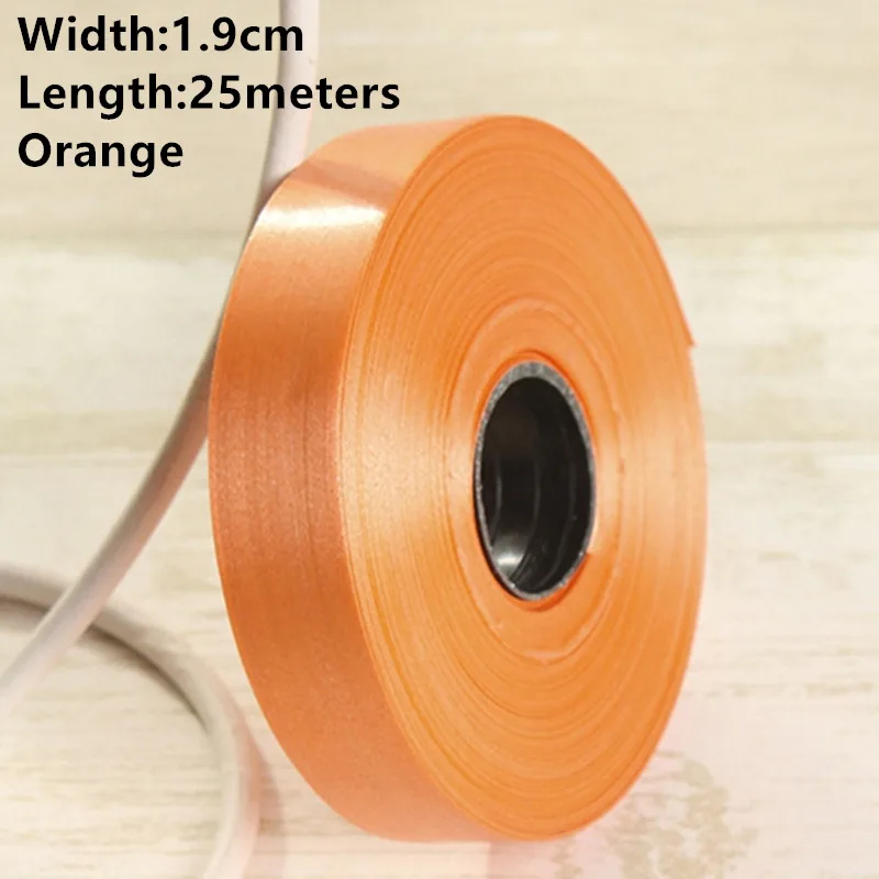 1.9cm Orange Новинка 1 рулон Width1cm-3.2cm бумажная лента ветровой колокольчик может быть завязана с воздушным шаром может быть разорвана пластиковые ленты можно свернуть ленту - Цвет: 1.9cm Orange