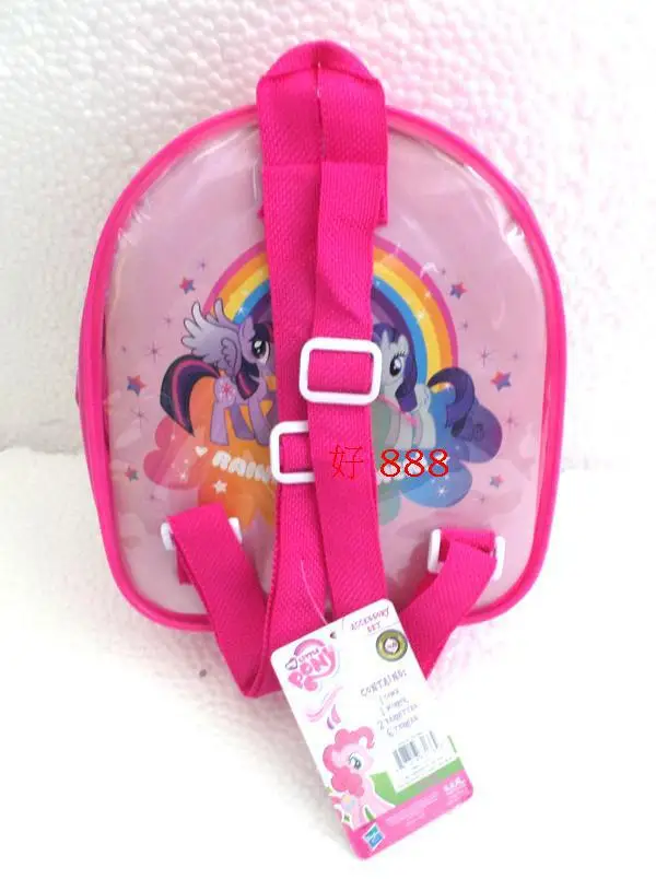 My Little Pony Hair Accessories backpack rubber bands + Comb Mirror Clips 10pcs/Set | Детская одежда и обувь