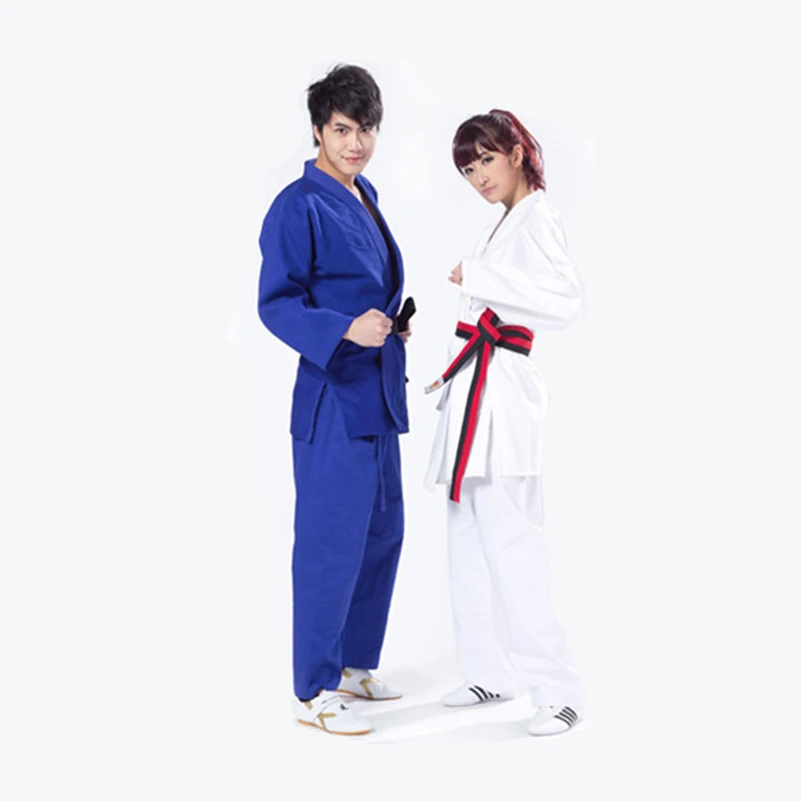 

Brazilian Jiu-Jitsu Gi BJJ Youth Kenpo Karate Uniform for Men Women Kids Dobok Boys Taekwondo ITF Sparring Blue Adult Judo