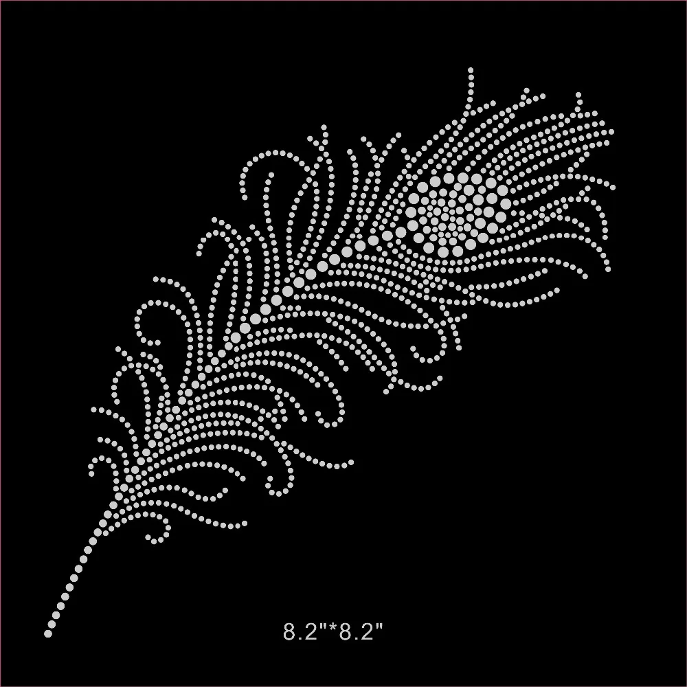 12 шт. стразы с перьями и кристаллами горячей фиксацией дизайн железные мотивы для