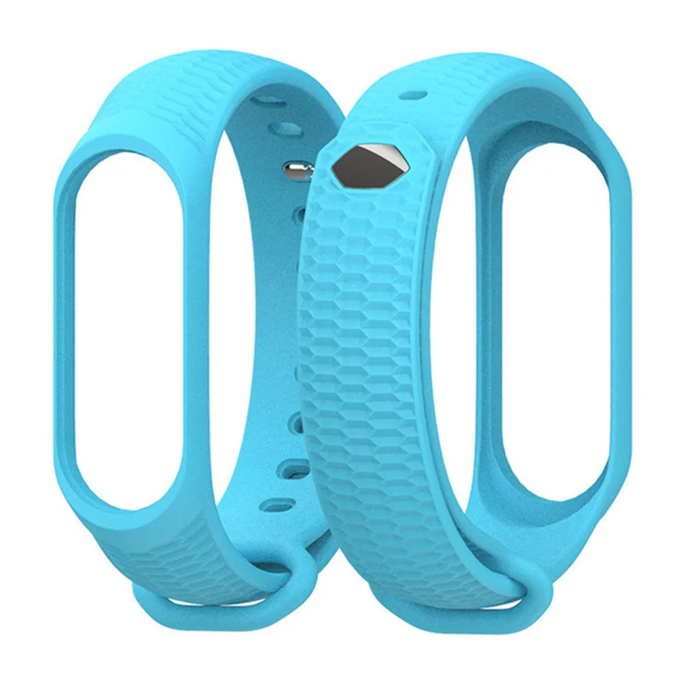 Blue Ремешок на запястье для Xiaomi mi Band 3 Мягкая силиконовая лента ремешок для mi band 3 дышащие спортивные умные аксессуары ремешок для часов - Цвет: Blue
