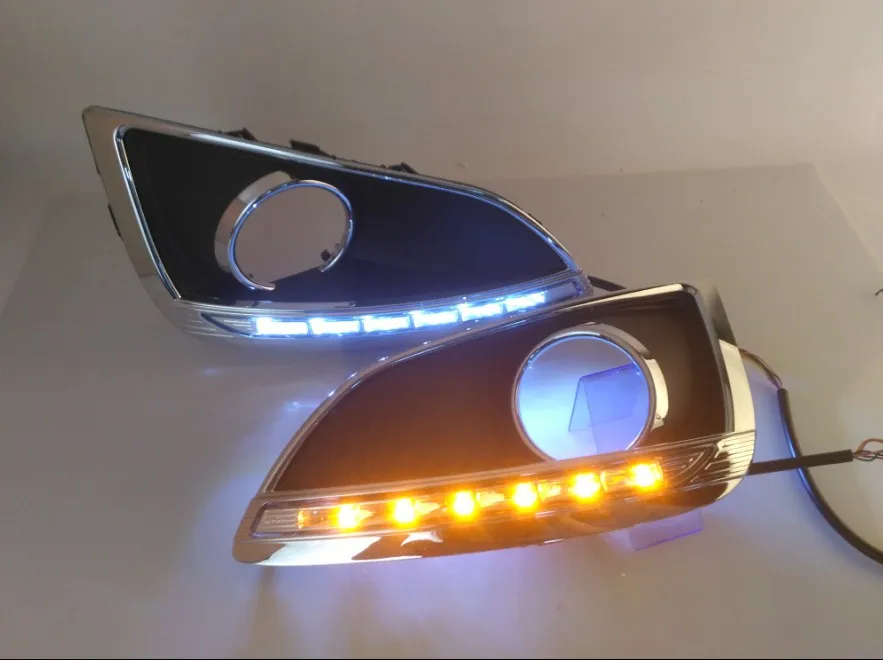 

Дневные ходовые огни Qirun для Hyundai IX35, подвижные желтые Сигналы поворота и синие ночные ходовые огни