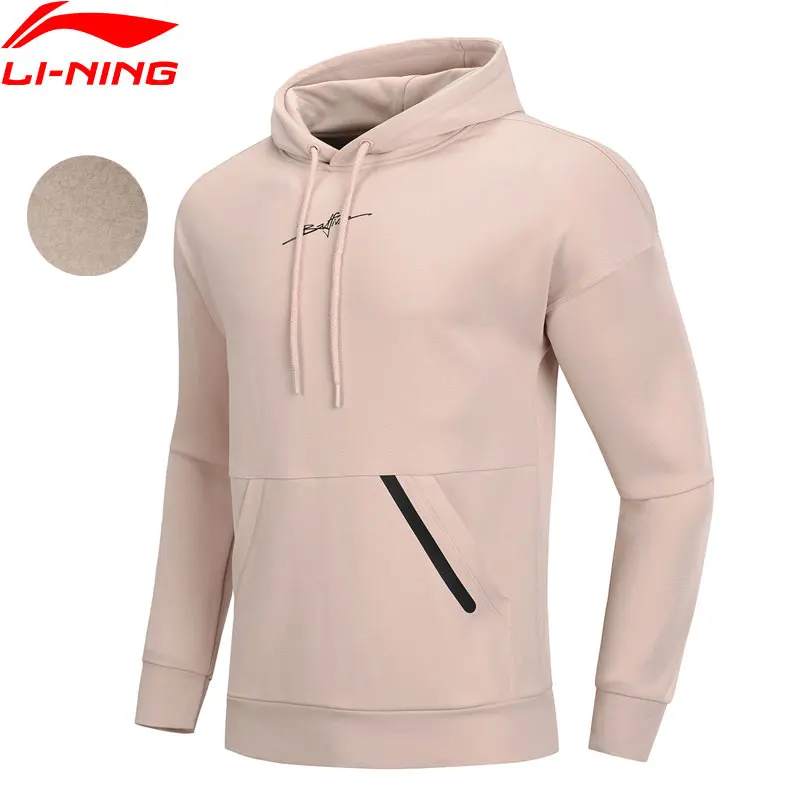 Li Ning Мужская баскетбольная толстовка с капюшоном из теплого флиса обычная