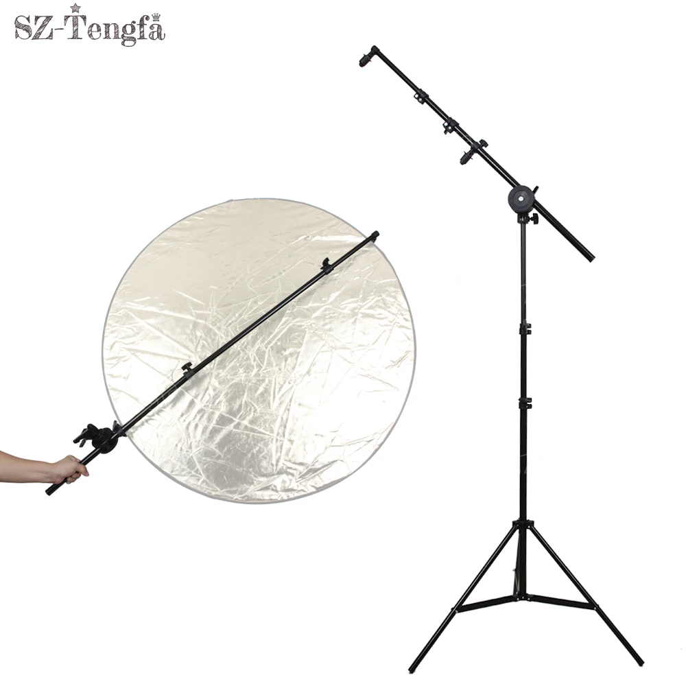 Стойка для студийной фотосъемки 2 м + кронштейн с поворотной головкой и