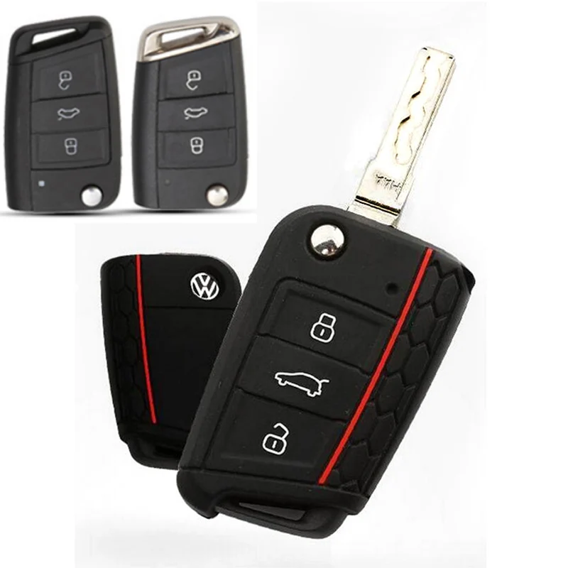 Чехол для ключей VW Polo Golf 7 Tiguan Skoda Octavia Kodiaq Karoq SEAT Ateca Leon Ibiza 2015 2016 2017 автомобильные