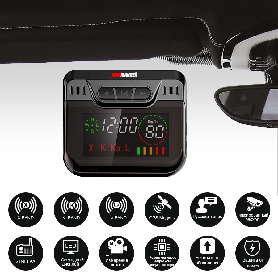Kommander r600 2 в 1 с gps автомобиль анти радар полиции скорость авто x ct k la