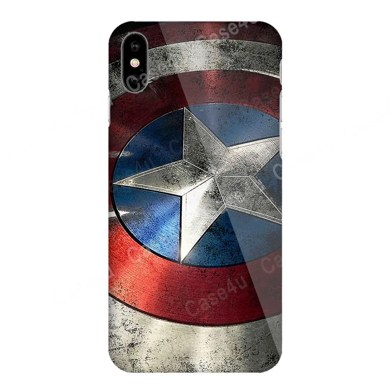 Shield Чехол Marvel, Мстители, Супермен, чехол для iPhone X, 5S, 6, 6 S, 7, 8 Plus, паук Бэтмэн, Капитан Америка, чехол для телефона для iPhone 10 - Цвет: Shield