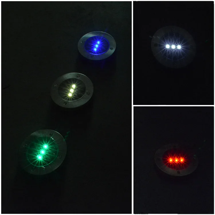 На солнечных батареях 3 светодиодных водоотталкивающих лампы солнечное