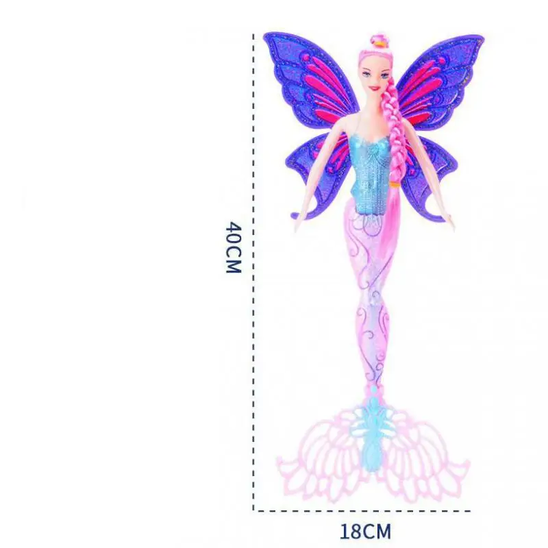 Кукла Русалка игрушка с крыльями 40 см модные куклы русалки для девочек принцессы