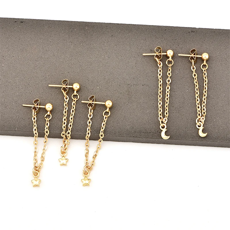 5 шт./компл. в богемном стиле ретро с изображением Луны и звезд цепь кулон шпильки