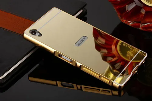 Для Sony Xperia Z3 D6603 D6643 D6653 D6616 D6633 L55T алюминиевая металлическая рамка + зеркальные