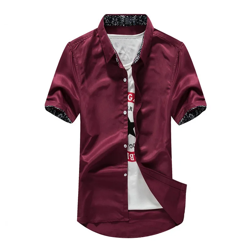 Мужские повседневные рубашки с короткими рукавами коллекция 2017 года сезон лето