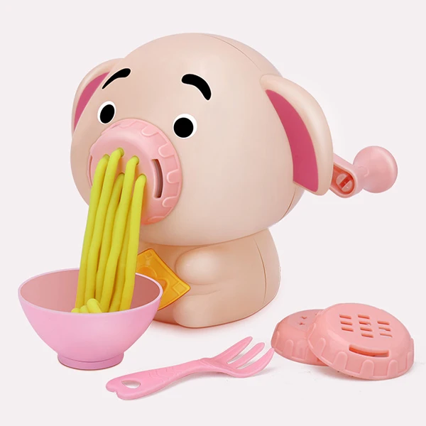 Little Pig No Clay Машина для мороженого, глиняная форма, лапша, набор инструментов, креативный 3D грязевой ручной работы, Нетоксичная глина, ролевые игры, свинья, мультфильм, тесто, игрушки - Цвет: Little Pig No Clay