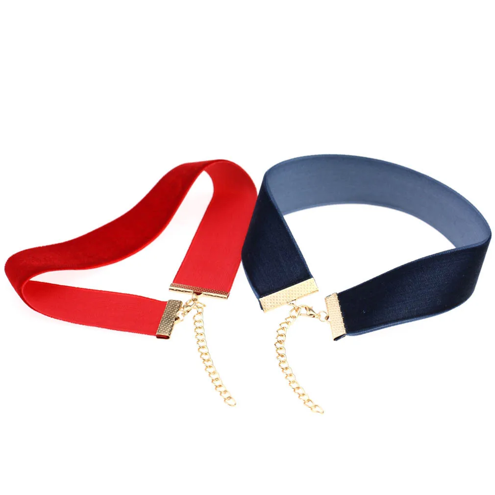 Большое широкое флокированное ожерелье из ленты женское бархатное с воротником