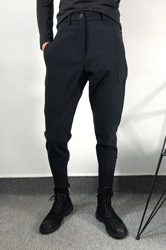 

The new spring/summer 2019 original Korean casual striped stretch micro ha tapered pants are versatile with slim fit ankle