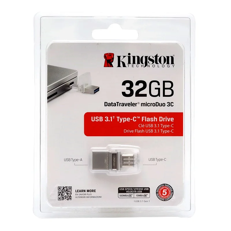 Kingston MINI USB Flash Drive 128 Гб 64 ГБ 32 ГБ USB 3,1 тип-c Pem Drive для смартфонов и планшетов Cle USB Memory Stick 2в1 USB
