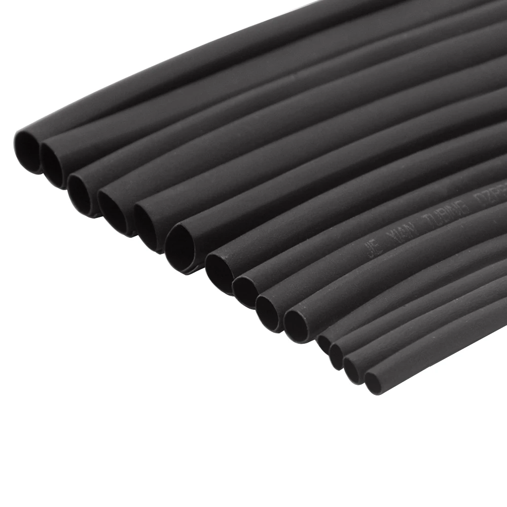 Термоусадочные трубки 1 м/лот термоусадочные 2:1 черные диаметром 2 3 5 6 8 10 мм для