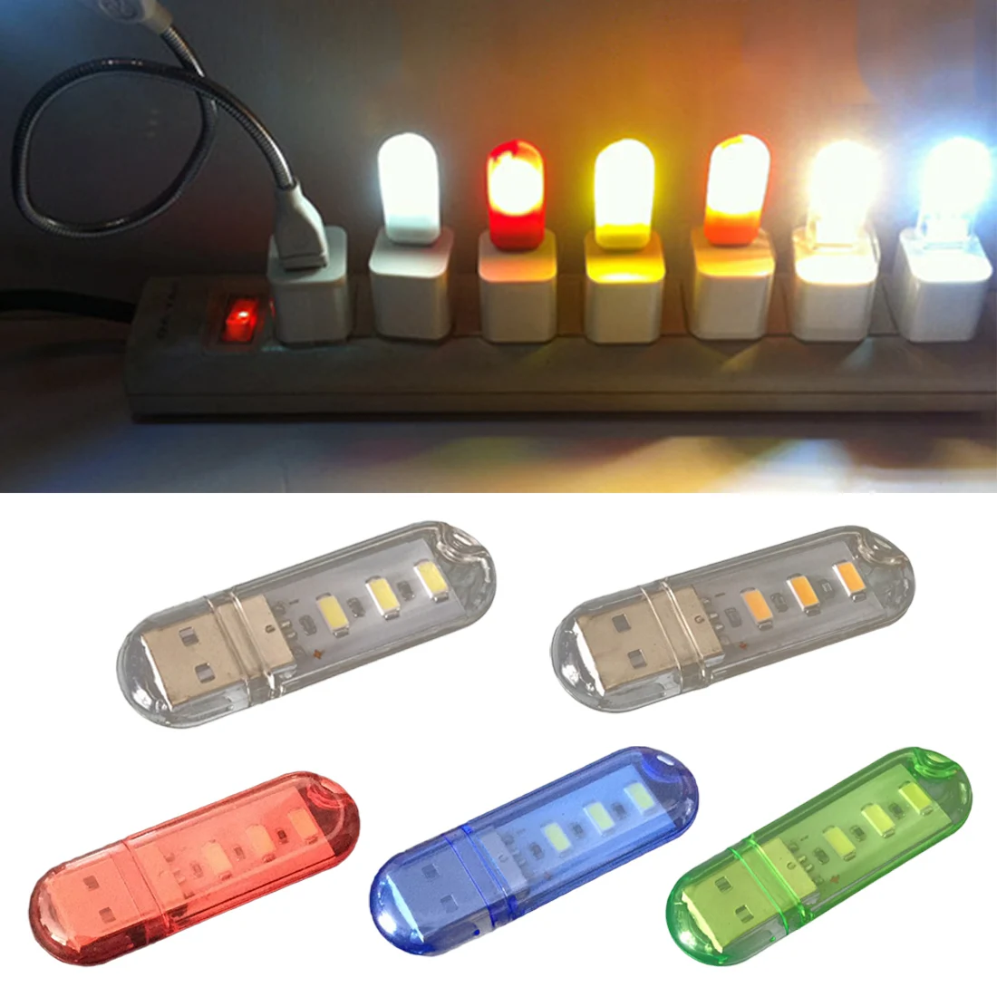 Новый мини USB светодиодный ночное освещение палатки лампа для чтения компьютер