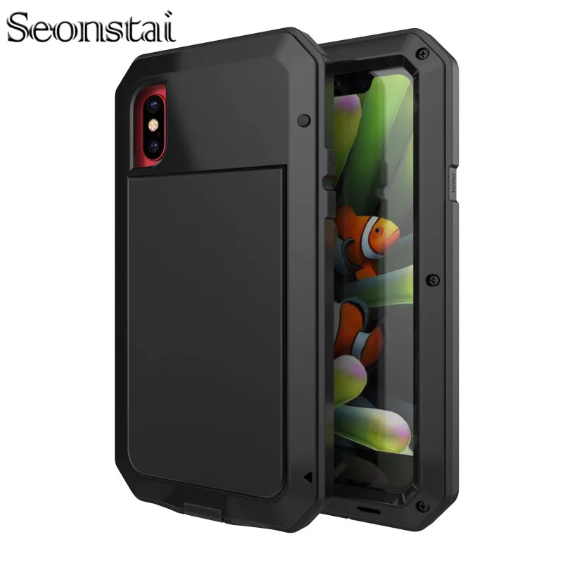 Противоударный алюминиевый металлический чехол для iphone 8X7plus противоударные