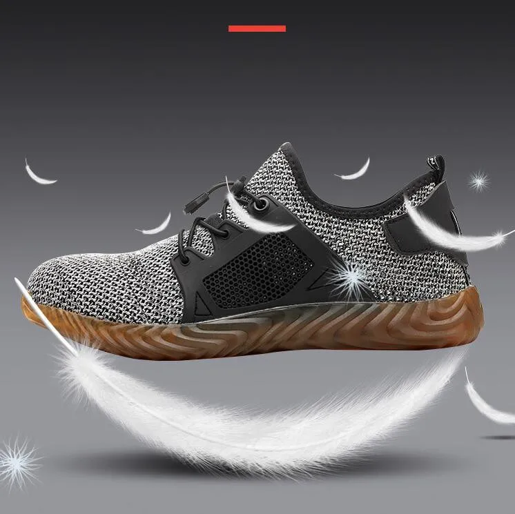 Мужская Рабочая обувь со стальным носком Повседневная дышащая Уличная кроссовки