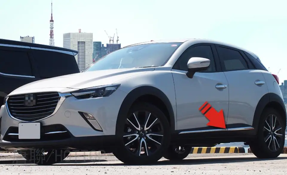 Хромированный Молдинг двери полоски для корпуса для Mazda CX-3 аксессуары отделкой Чехлы для автомобиля