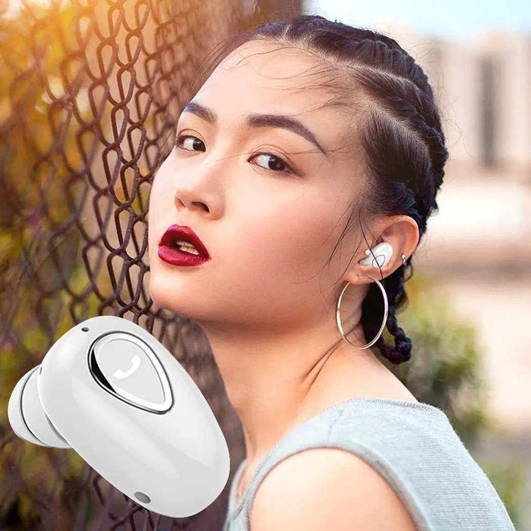 Спортивные Bluetooth V4.1 наушники гарнитура TWS беспроводные Blutooth игровая