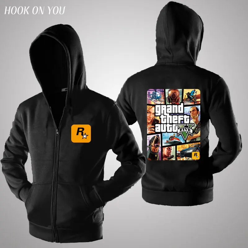 Grand Theft Auto GTA GTA5 толстовки осень весна зима пальто куртка ТВ игра одежда на