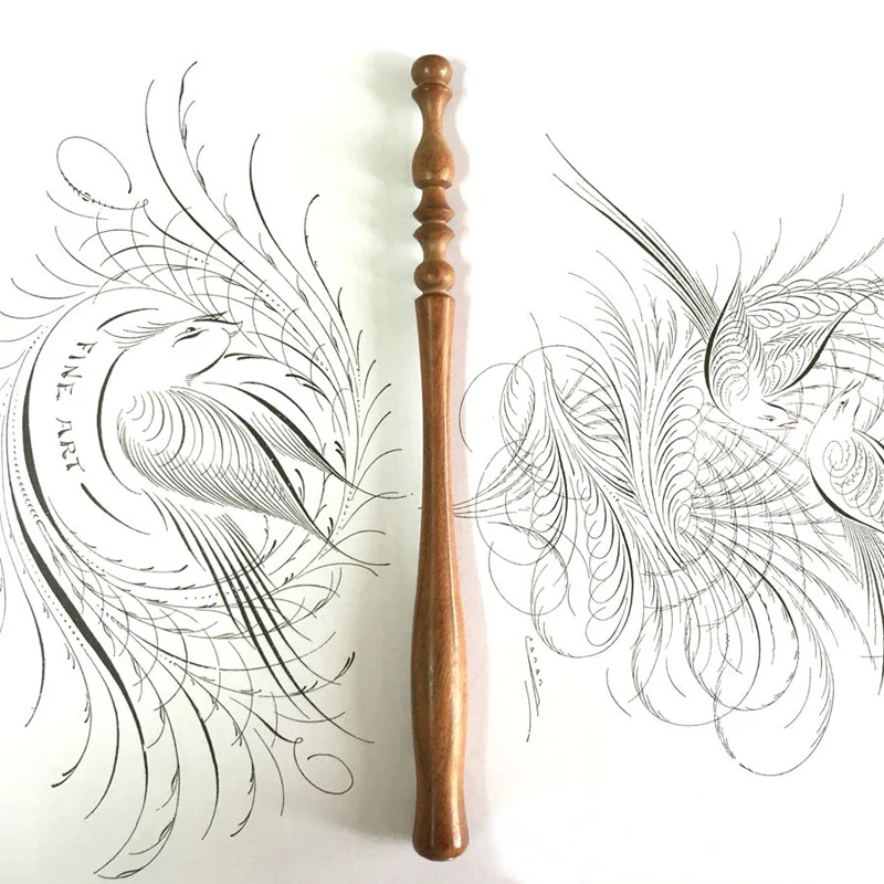New English Professional Wood Carving Calligraphy Straight Dip Pen Holder Body Italy Gothic | Канцтовары для офиса и дома
