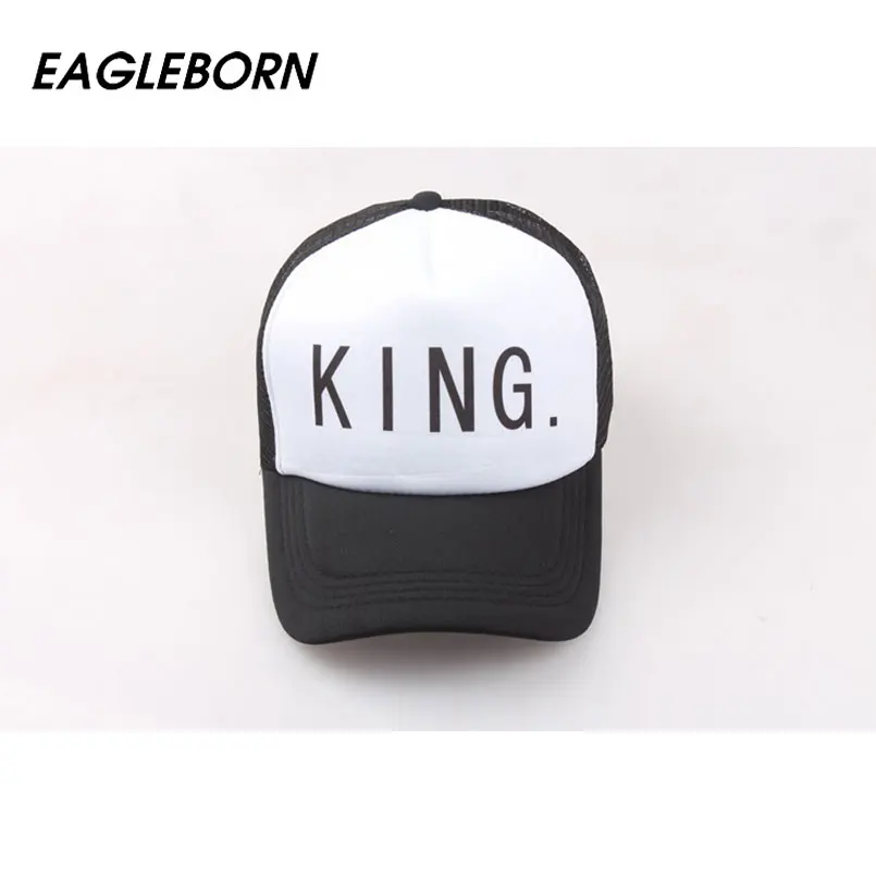 Бейсболка [EB] для мужчин и женщин кепка с принтом король королева сетчатая
