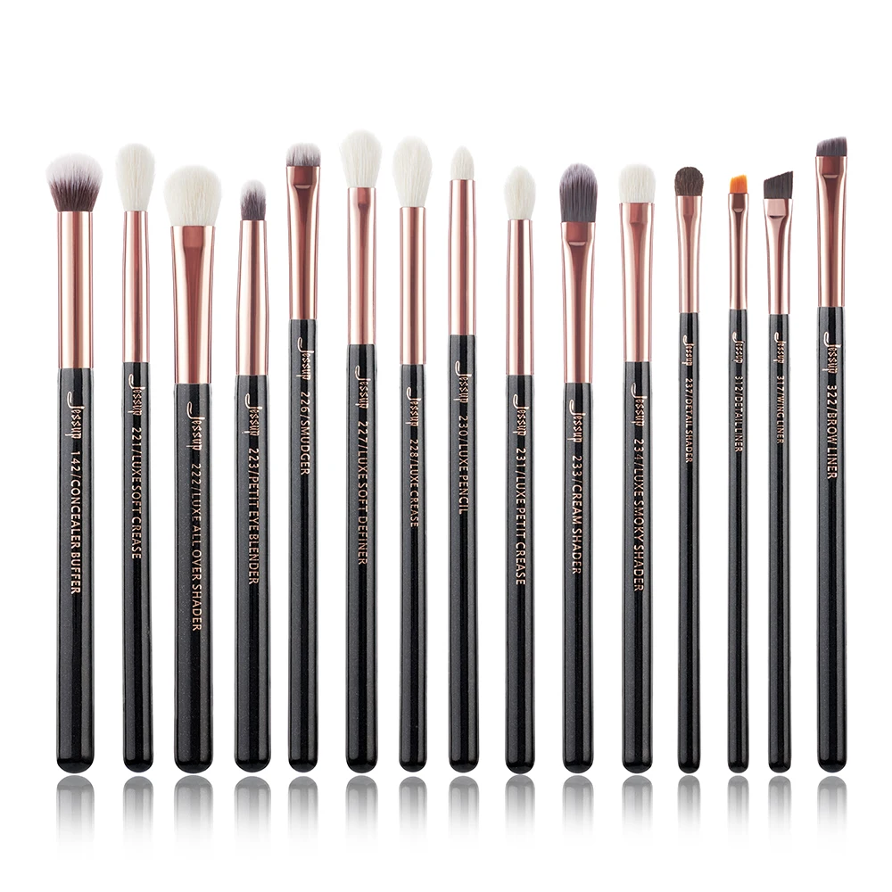 Jessup beauty 15 шт. набор кистей для макияжа дропшиппинг pinceaux maquillage несколько цветов Подводка для глаз шейдер консилер кисти
