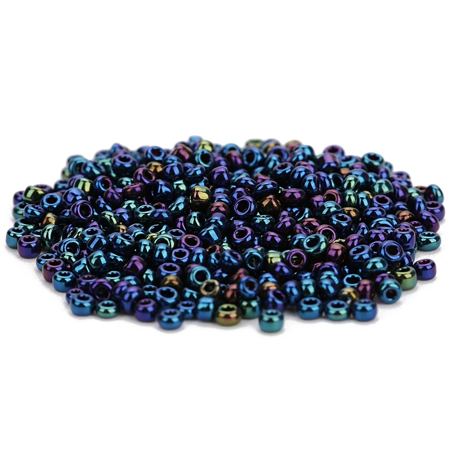 SAUVOO 2800pcs/lot Glass Seed Beads 1mm Spacers Bulk Handmade Black Colored Bead for DIY Necklace Jewelry Findings | Украшения и