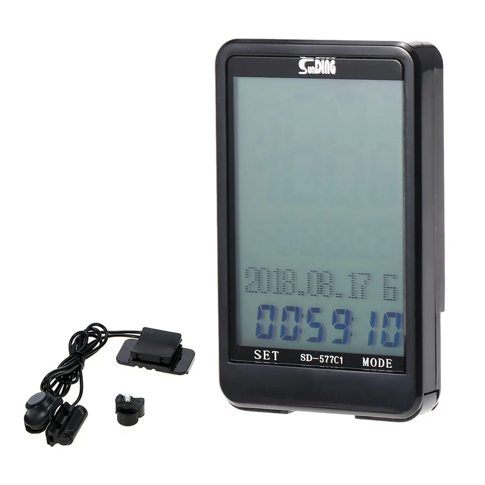 Беспроводной/проводной велосипед компьютер Велоспорт одометр 2,5 ''большой экран циклокомпьютер Speedmeter MTB дорожный велосипед компьютер секундомер