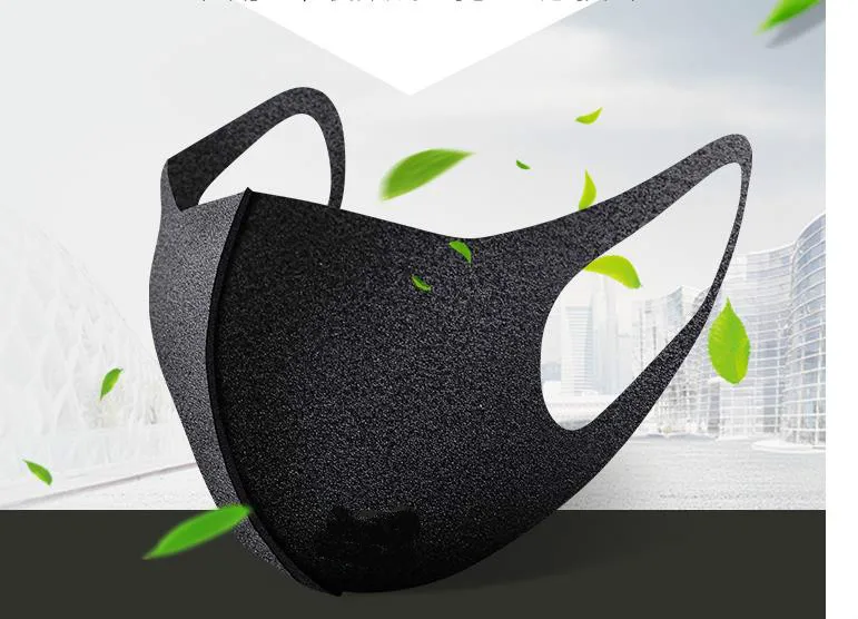 3 шт./пакет Япония Мода 3D дышащая Черный и белый рот маска Анти пыль дымка Pm2.5