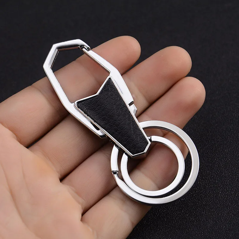 Модные трендовые брелки из натуральной кожи для мужчин и женщин серебряный