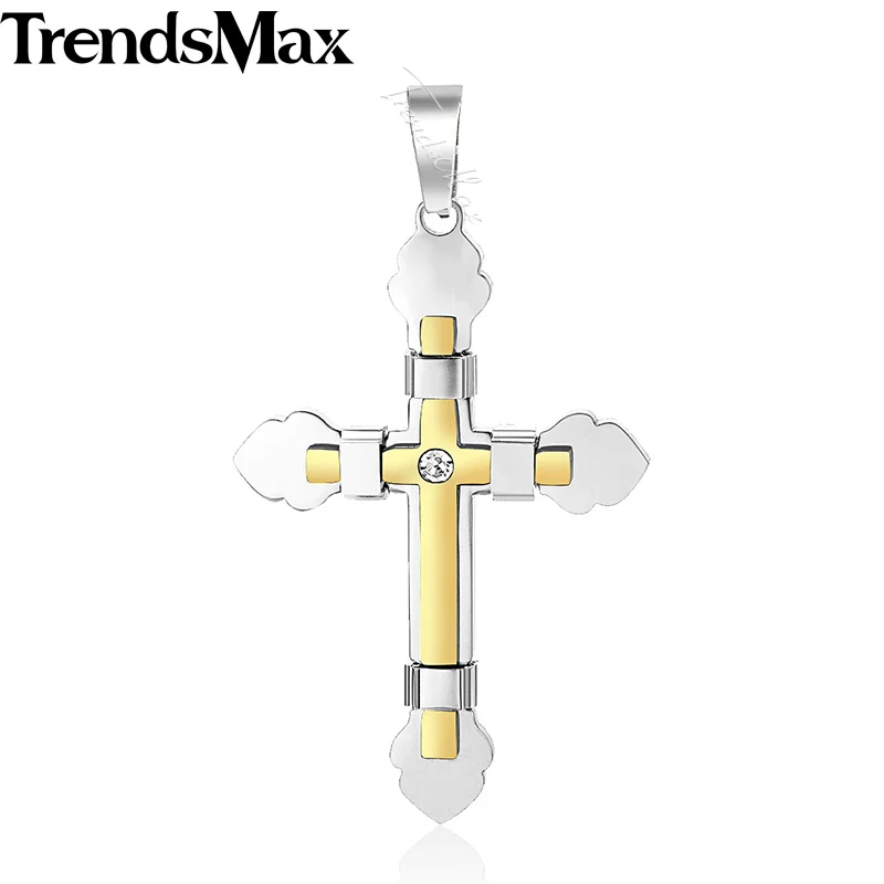 KP376 Trendsmax мужской кулон в виде креста из нержавеющей стали подвески молитва Модные Ювелирные изделия Подарки для мужчин KKPP1 - Окраска металла: KP376