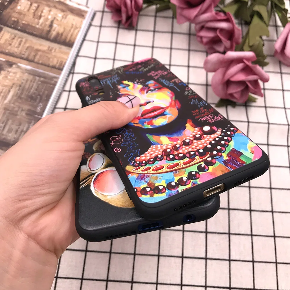 Чехол для Huawei Honor 10 чехол девочек в африканском стиле из мягкого ТПУ 8X Y5 Y6 2017 2018 6A 6X