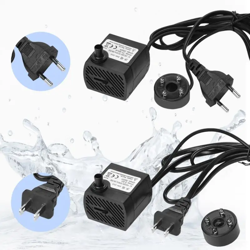Ультра-тихий погружной водяной насос со светодиодной подсветкой для аквариума