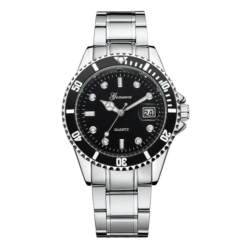 Reloj hombre Новые Модные Военные часы из нержавеющей стали, Спортивные кварцевые аналоговые Мужские наручные часы, стильные мужские деловые часы