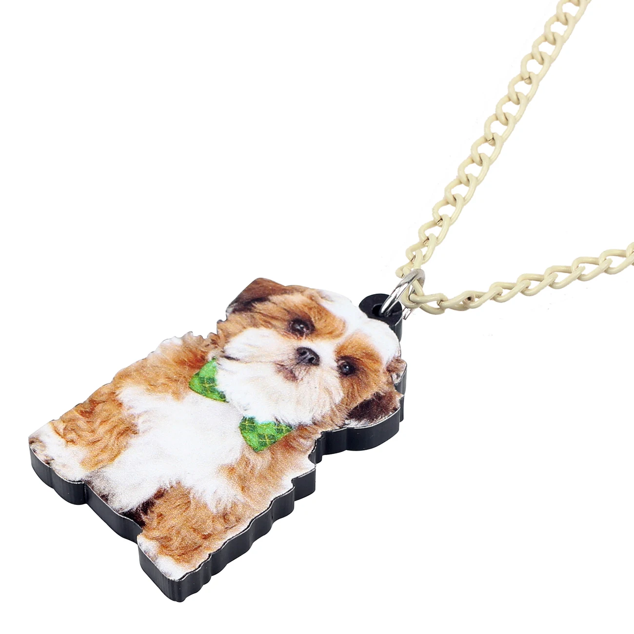 WEVENI Statement акриловая милая китайская Shih Tzu Подвеска для ожерелья собак Collier аниме
