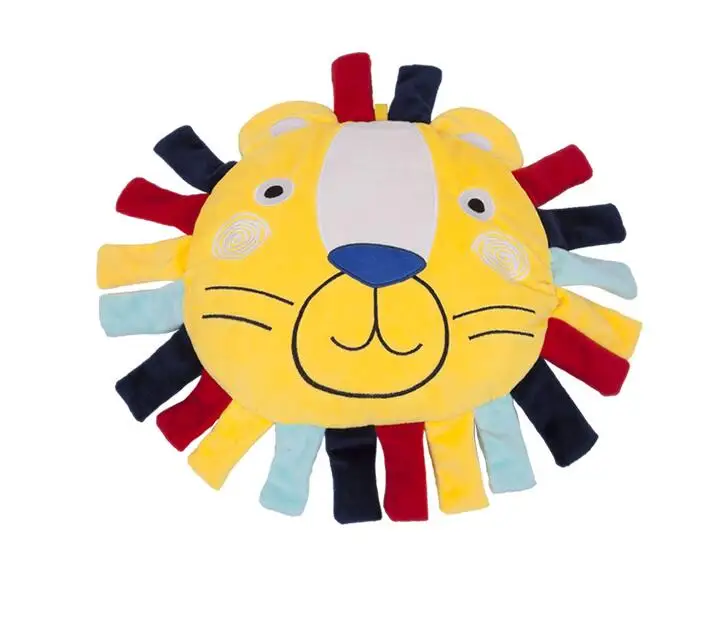Детская круглая подушка веселое кольцо колокольчик мультяшный Лев плюшевые