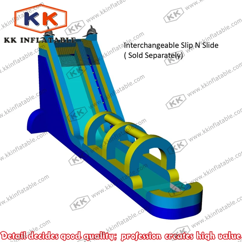 Торговая гарантия надувная водная горка с бассейном для курорта|inflatable slide|inflatable