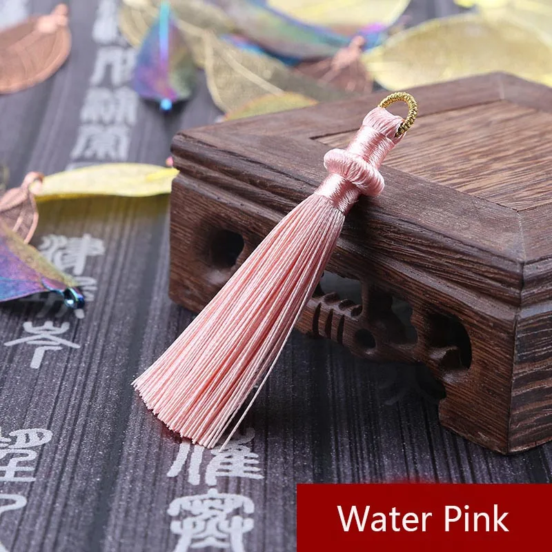 Water Pink Mibrow 5 шт./лот 8 см длинные разноцветные хлопковые шелковые шнуры с кисточками для сережек Очаровательная подвеска атласная кисточка для изготовления ювелирных изделий - Цвет: Water Pink